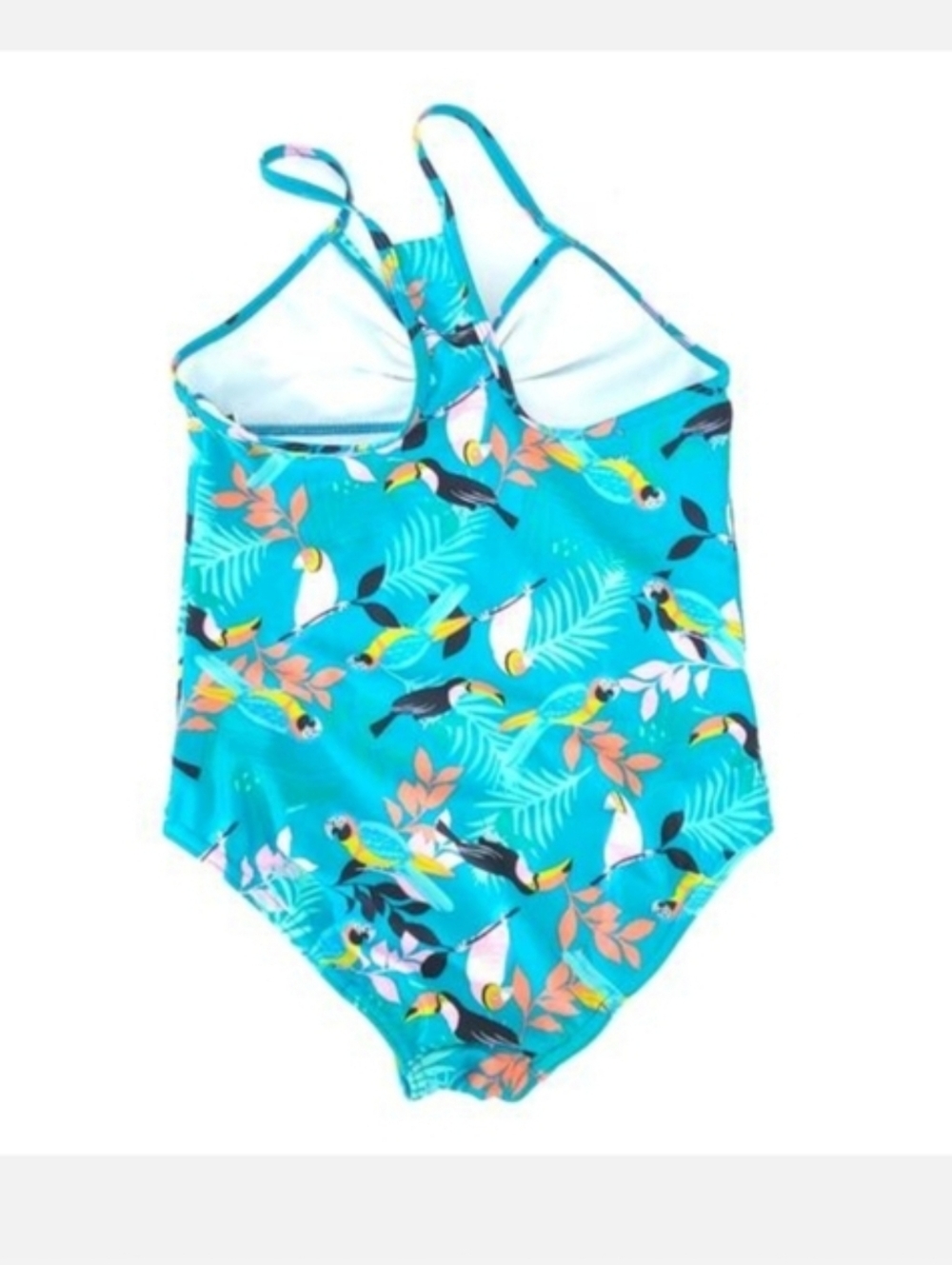 Girls Speedo Swimsuit Swim One Piece Youth Blue Size S 7/8Tucan